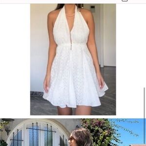 Zara Ivory Eyelet Dress